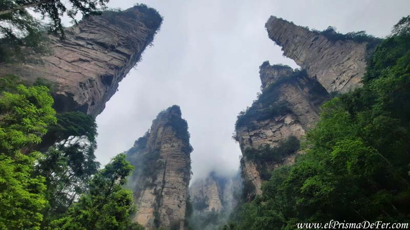 Las lluvias son frecuentes en el Parque Zhangjiajie