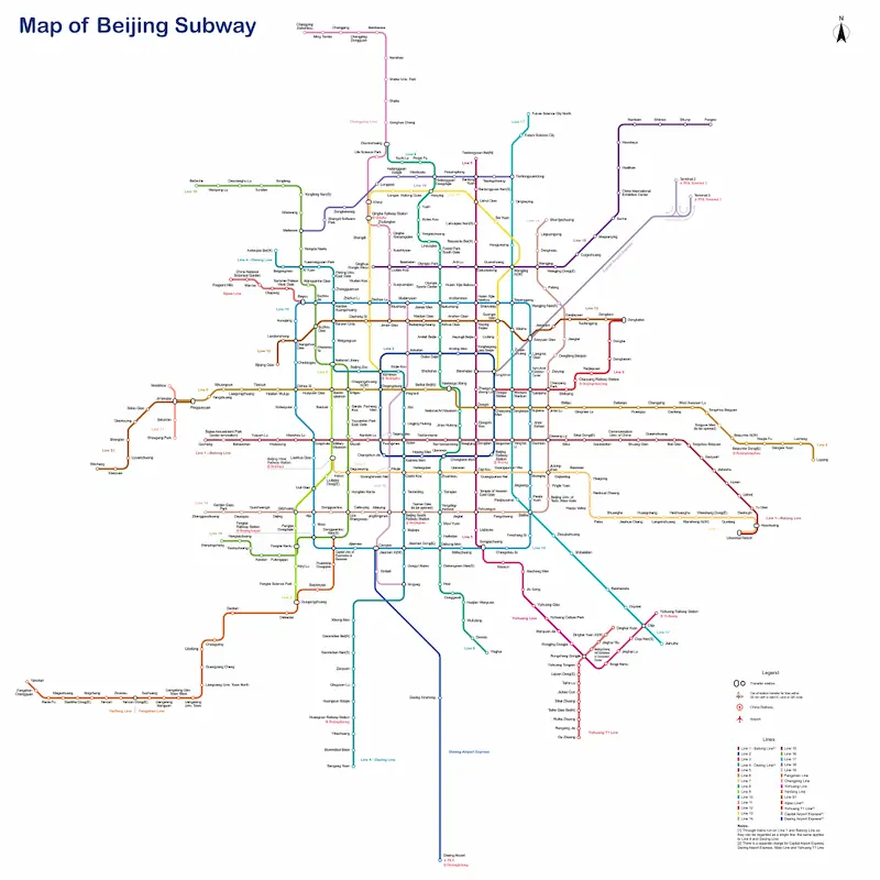 Mapa del Metro de Beijing