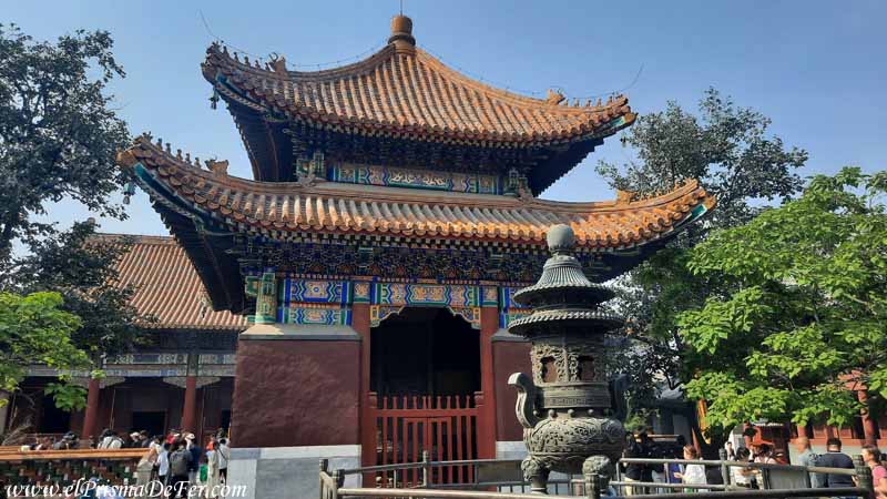 La linda arquitectura de uno los Templos Lama que esta en Beijing