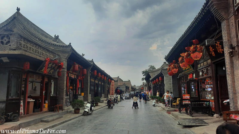 Calles de la ciudad medieval Pingyao en China