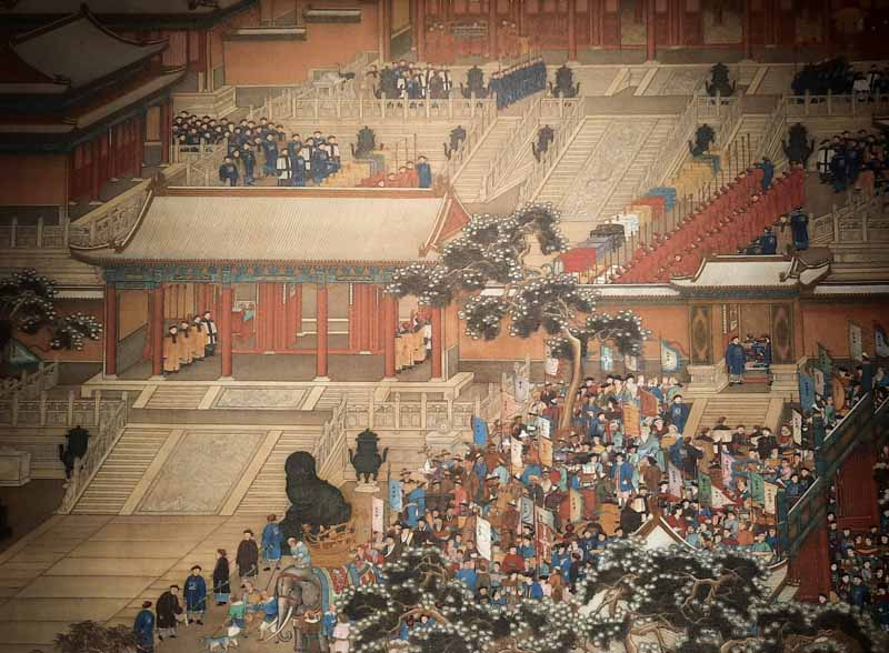 Pintura antigua de Xi'an - Museo de historia de Xi'an